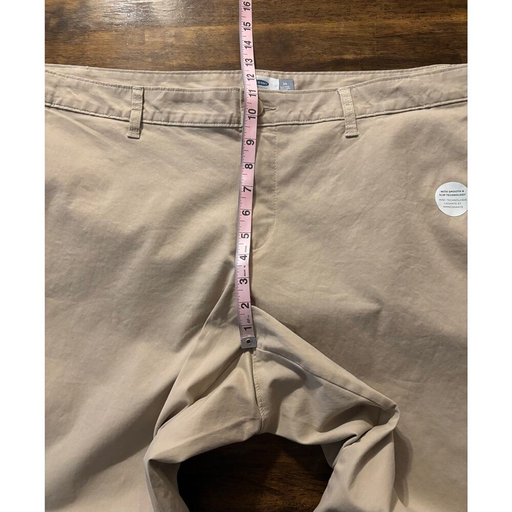Old Navy Women’s Plus Size 24 Short 48 x 30 Pants Cotton Stretch Twill Khakis - Picture 10 of 12